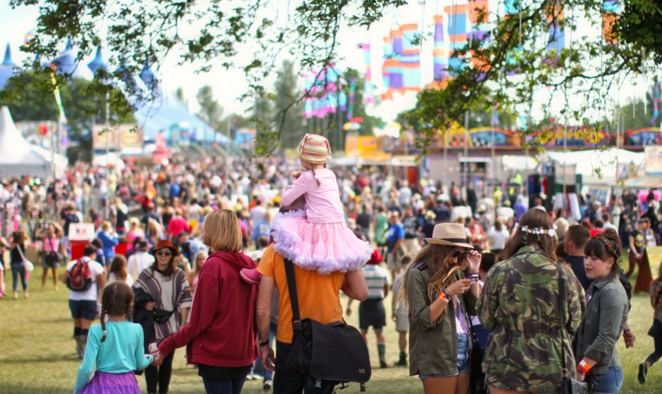 Happy Isle of Wight festival goers 