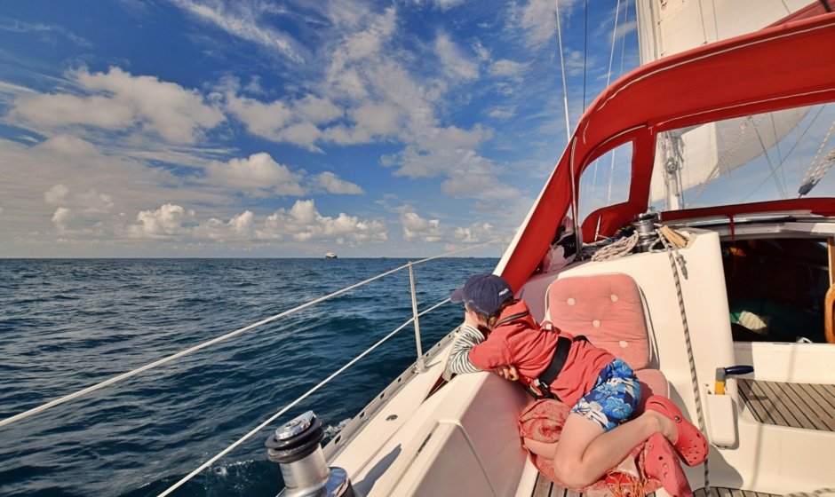 Tom in cockpit from East Cowes 