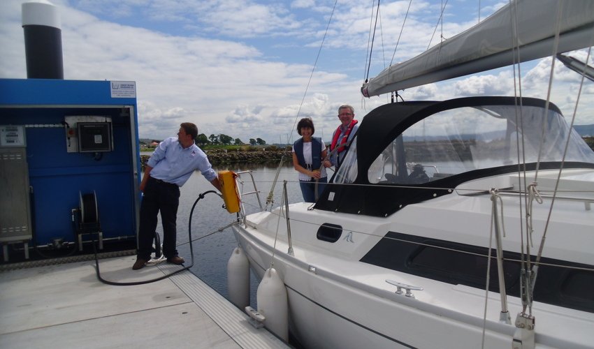 Fuel Berth at Rhu marina 