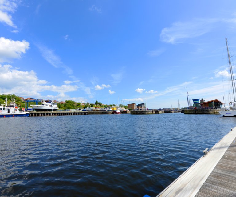 On the water in Royal Quays