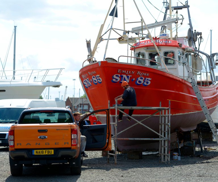 Storage ashore at Royal Quays