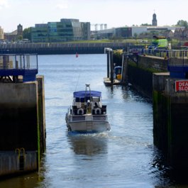 Royal Quays leaving