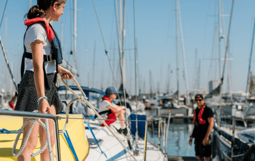 boat berthing   families at Haslar Marina 