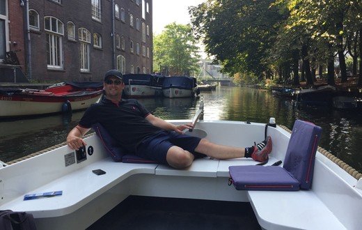 Eddy Young chilling on the canals 