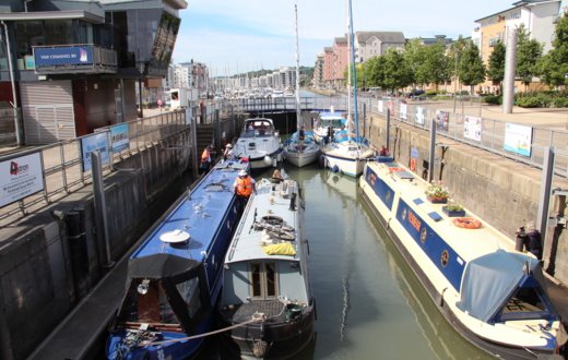 Visitor berthing at Portishead marina 